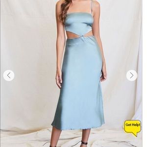 Forever 21 Cutout Satin Midi Dress